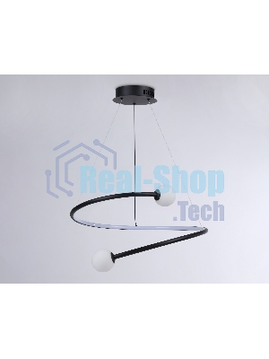 Светильник Ambrella light FL66293 BK черный 39W 3000K-6400K D500*1000 (ПДУ ИК)