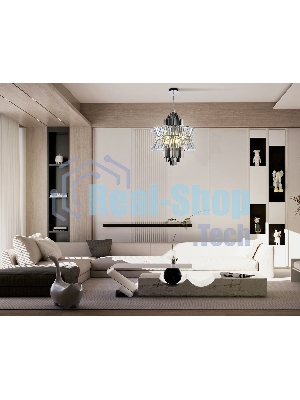 Люстра Ambrella light LH41020/12 BK/CL черный/прозрачный E14*12 max 40W D560*660
