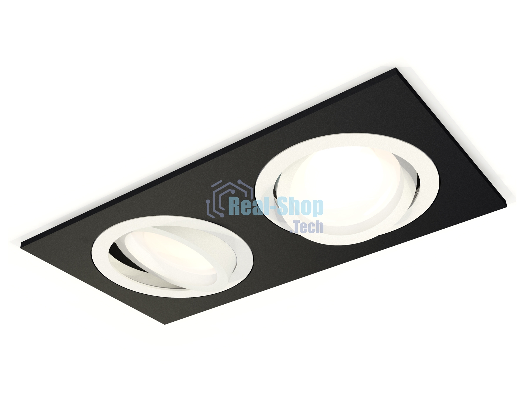 Комплект встраиваемого поворотного светильника Ambrella light XC7636080 SBK/SWH черный песок/белый песок MR16 GU5.3 (C7636, N7001)