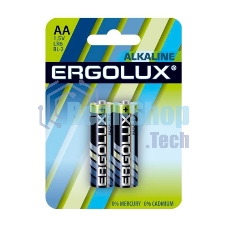 Элемент питания алкалиновый Ergolux LR6 BL-2 LR6 BL-2 1.5В Alkaline (блист.2шт)