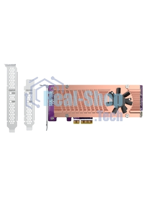 Плата расширения QNAP QM2-2P-244A Dual M.2 22110/2280 SATA SSD expansion card (PCIe Gen2 x2), Low-profile bracket pre-loaded, Low-profile flat and Full-height are bundled (shorter version to support TVS-x82/TS-x77 PCIe slot 2 & slot 3)