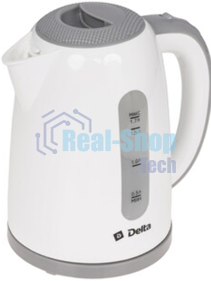 Чайник электрический Delta DL-1106 белый с серым