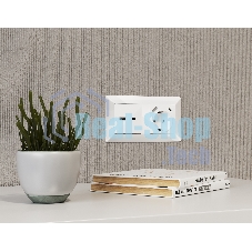 Комплект механизма розетки ALFA Белый глянец 2USB A+C 20W (быстрая зарядка) QUANT MA111010