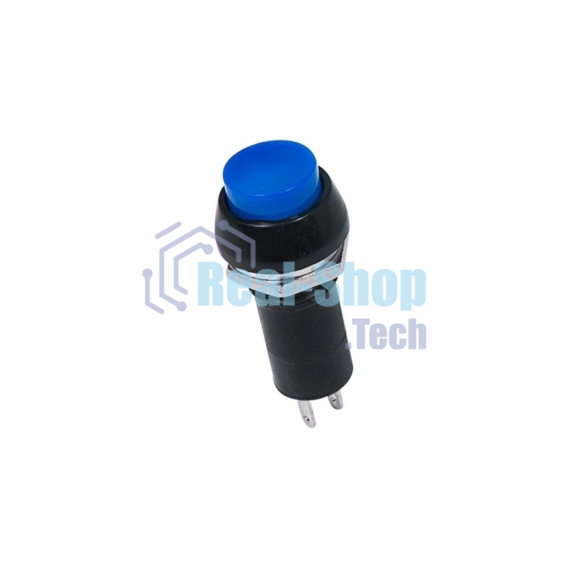 Выключатель-кнопка Rexant 250V 1А (2с) ON-OFF синяя