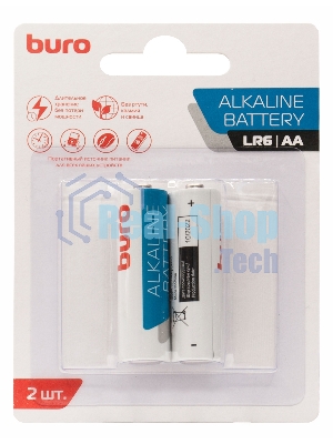 Батарея Buro Alkaline LR6 AA (2шт) блистер