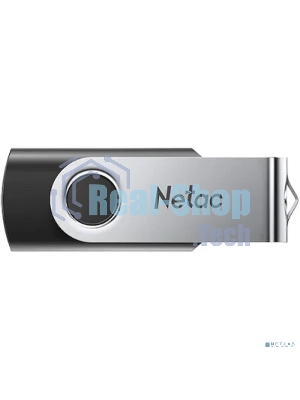 Флешка USB Netac U505 (NT03U505N-008G-20BK), 8Gb, USB 2.0, R/W 70/30, черный/серебристый