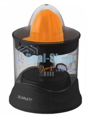 Соковыжималка Scarlett SC-JE50C09 черный/оранжевый, цитрусовая, 25 Вт, 700 мл, механическое
