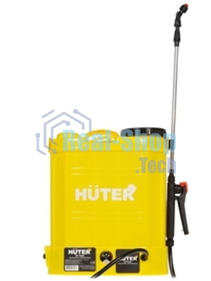 Опрыскиватель аккумуляторный Huter SP-12AC, аккумуляторный, ранцевый, 12л, желтый/черный
