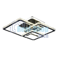 Управляемый светодиодный светильник Ambrella light FA1733/3 BK/CH черный/хром 145W 3000K/4200K/6400K 670*510*150 (ПДУ РАДИО 2.4G)