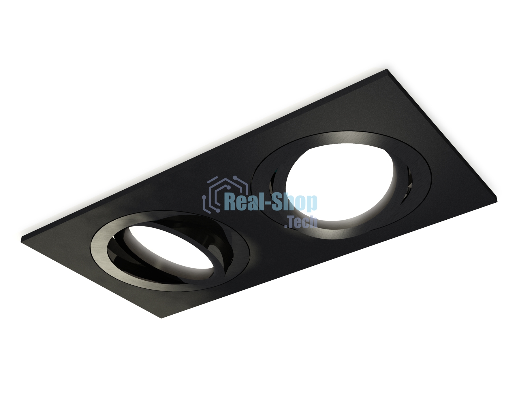 Комплект встраиваемого поворотного светильника Ambrella light XC7636081 SBK/PBK черный песок/черный полированный MR16 GU5.3 (C7636, N7002)