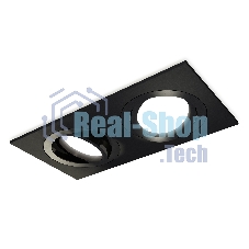 Комплект встраиваемого поворотного светильника Ambrella light XC7636081 SBK/PBK черный песок/черный полированный MR16 GU5.3 (C7636, N7002)