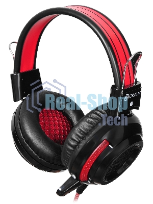 Проводные наушники Oklick HS-G300 черный/красный, полноразмерные, Jack 3.5 мм