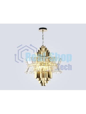 Люстра Ambrella light LH41023/18 BS/CL латунь/прозрачный E14*18 max 40W D700*750