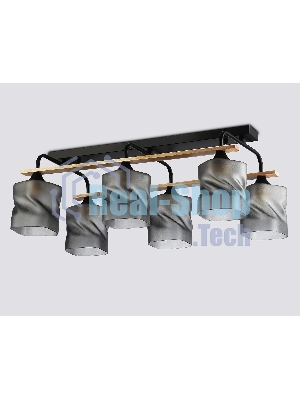 Светильник Ambrella light TR3033250/6 BK/WD черный/дерево E27/6 max 60W 580*340*245