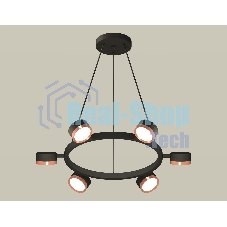 Светильник Ambrella light XB9193153/6 SBK/PPG черный песок/золото розовое полированное GX53 (C9193, N8126)