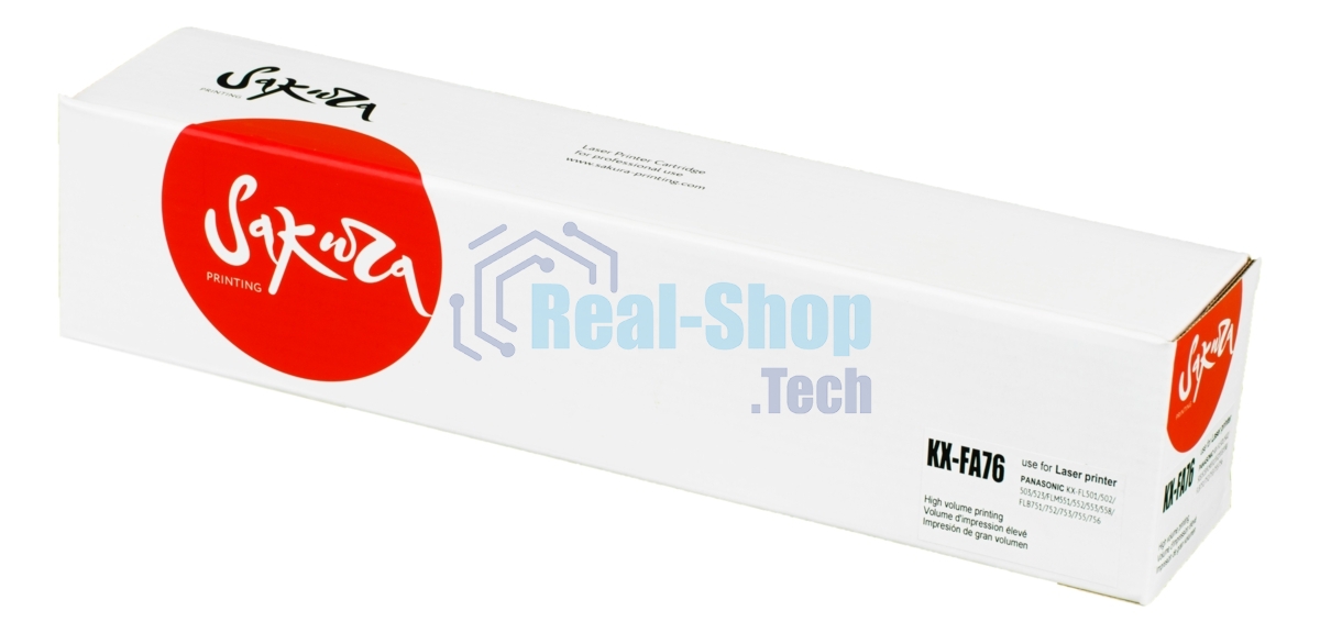 Картридж Sakura KXFA76 для Panasonic KX-FL501/502/503/M553RU, черный, 2 000 к.