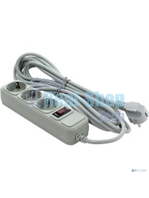 Сетевой фильтр ExeGate EX221183RUS SP-3-5G (3 розетки, 5 м, евровилка, серый)