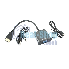 Переходник с кабелем HDMI на VGA плюс аудио и питание