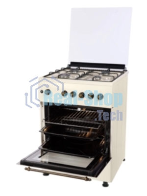 Плита газовая Nordfrost GG 6061 Y бежевый, конфорок 4 шт, духовка 63 л, 60 см x 89 см x 60 см