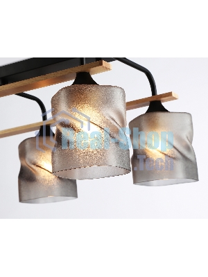 Светильник Ambrella light TR3033250/6 BK/WD черный/дерево E27/6 max 60W 580*340*245