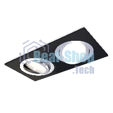 Комплект встраиваемого поворотного светильника Ambrella light XC7636082 SBK/PSL черный песок/серебро полированное MR16 GU5.3 (C7636, N7003)