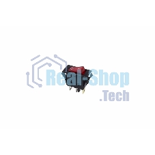 Выключатель клавишный Rexant 250V 15А (3с) ON-OFF красный с подсветкой