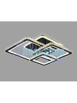 Управляемый светодиодный светильник Ambrella light FA1733/3 BK/CH черный/хром 145W 3000K/4200K/6400K 670*510*150 (ПДУ РАДИО 2.4G)