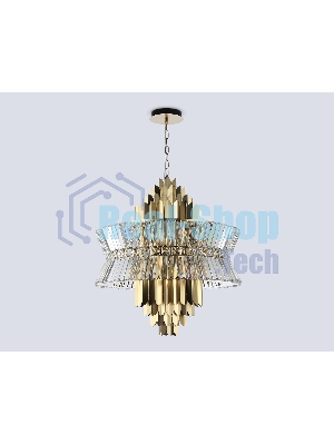 Люстра Ambrella light LH41023/18 BS/CL латунь/прозрачный E14*18 max 40W D700*750
