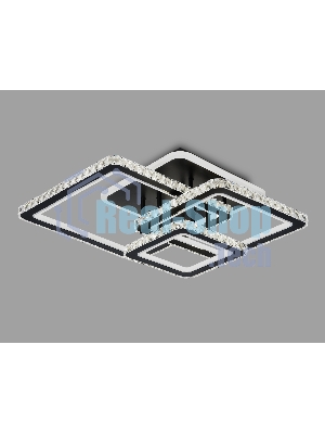Управляемый светодиодный светильник Ambrella light FA1733/3 BK/CH черный/хром 145W 3000K/4200K/6400K 670*510*150 (ПДУ РАДИО 2.4G)