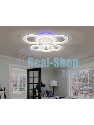 Потолочный светодиодный светильник FA8805 WH белый 174W 550*550*130 (ПДУ РАДИО 2.4)