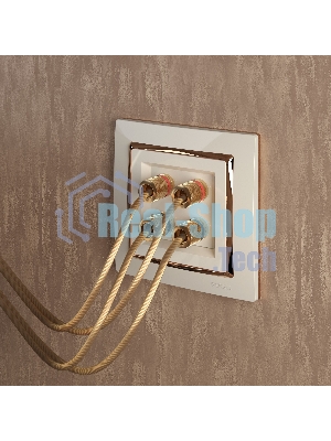 Рамка на 1 пост (слоновая кость/золото) W0011932