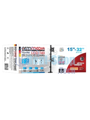 Кронштейн для мониторов Arm Media LCD-T43 черный 15