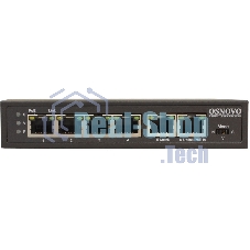 Коммутатор Osnovo SW-20600/D удлинитель FE на 6 портов с питанием по PoE, 4 *10/100 Base-T PoE, 1 *10/100 Base-T Uplink с поддержкой питания по PoE (до 90W), 1 *10/100 Base-T Uplink, PoE на порт - до 30W, суммарно до до 87W