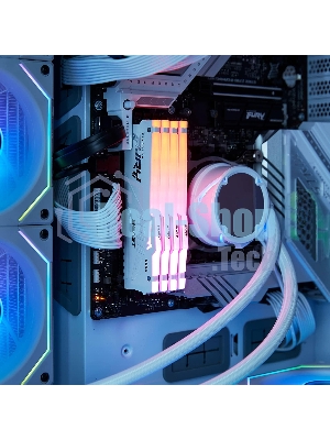 Оперативная память Kingston Fury Beast, DDR5, 32Gb (2x16GB), 5600MHz, CL36, DIMM, радиатор, RGB, белый