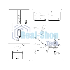 Настенный светильник Ambrella light LH55355/2 BK/CGD/CL черный/золото/прозрачный G9/2 max 30W 150*100*320