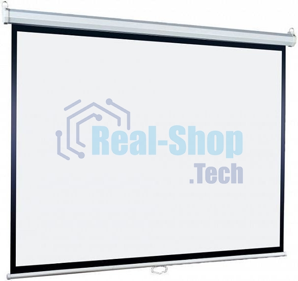 Настенный экран Lumien Eco Picture LEP-100106 127х127см (рабочая область 121х121 см) Matte White восьмигранный корпус, возможность потолочн./настенного крепления, уровень в комплекте, 1:1 (треугольная упаковка)