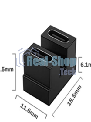 Переходник USB 4 Type-C мама-мама разворот