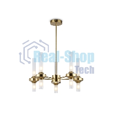 Люстра Ambrella light LH55358/10 BS/CL латунь/прозрачный G9/10 max 30W D550*690