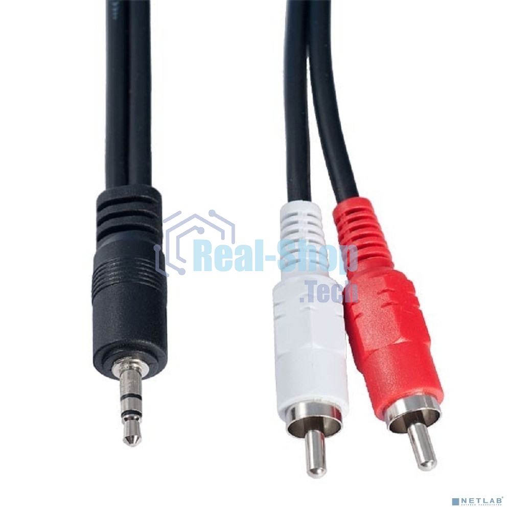 Кабель PERFEO Jack 3.5 мм вилка - 2xRCA вилка, длина 5 м