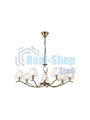 Люстра Ambrella light LH57093/7 BS/FR латунь/белый матовый E14/7 max 40W D840*790
