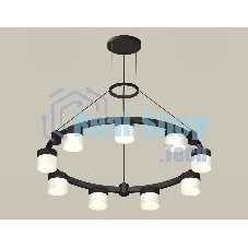 Светильник Ambrella light XR92051904/9 SBK/FR черный песок/белый матовый GX53 (A9205, C9242, N8402)
