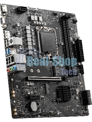 Материнская плата MSI PRO H610M-G DDR4, LGA 1700, Intel H610, 2xDDR4, 4xSATA, 1xM.2, 1xPCIe 4.0 x16, 1xPCIe 3.0 x1, 1xHDMI, 1xDP, 1xVGA, 1xRJ45 1Gb, 2xUSB-A 3.2 Gen 1, 4xUSB-A 2.0, 3x3.5мм, 7.1, mATX