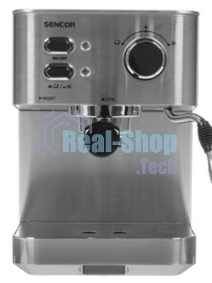 Кофеварка рожковая Sencor SES 4010SS серый, исп. кофе - молотый, 1.5 л, 1050 Вт, 15 бар