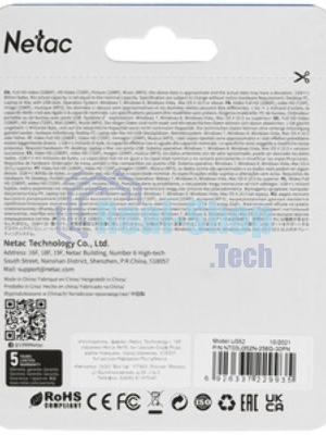Флешка USB Netac U352 (NT03U352N-256G-32PN), 256Gb, USB 3.0, R/W 110/50, серебристый