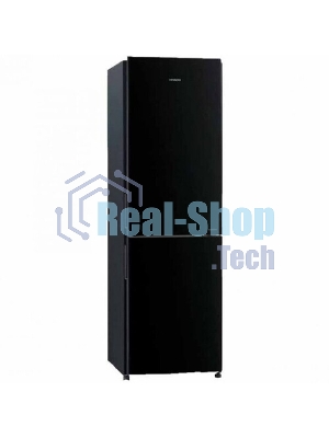 Холодильник Hitachi R-BG410PUC6 GbK черный двухкамерный 215/105л морозилка снизу, No Frost