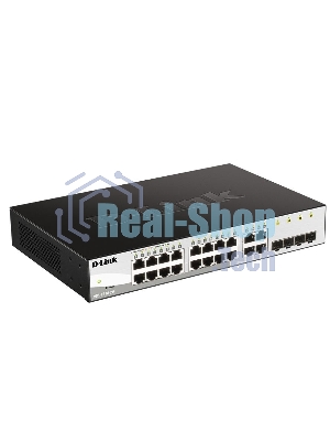 Коммутатор D-Link Gigabit Smart Switch with 16 10/100/1000Base-T ports and 4 Gigabit MiniGbIC (SFP) ports