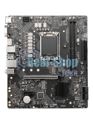 Материнская плата MSI PRO H610M-G DDR4, LGA 1700, Intel H610, 2xDDR4, 4xSATA, 1xM.2, 1xPCIe 4.0 x16, 1xPCIe 3.0 x1, 1xHDMI, 1xDP, 1xVGA, 1xRJ45 1Gb, 2xUSB-A 3.2 Gen 1, 4xUSB-A 2.0, 3x3.5мм, 7.1, mATX
