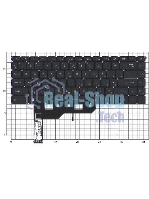 Клавиатура для ноутбука MSI GS66, черная с подсветкой