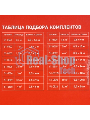 Пленочный теплый пол Rexant Extrema 220 1м², 0,5х2м, 220 Вт