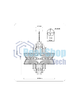 Люстра Ambrella light LH41023/18 BS/CL латунь/прозрачный E14*18 max 40W D700*750